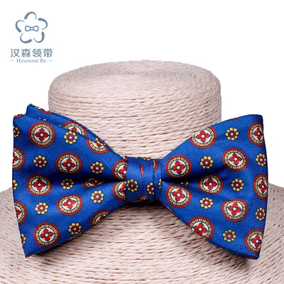 μπλε Ανδρικό παπιγιόν spot χονδρικής νέο εμπριμέ παπιγιόν εργοστασιακό πολυεστερικό παπιγιόν με διαμάντια