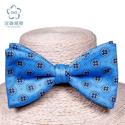 μπλε Ανδρικό παπιγιόν spot χονδρικής νέο εμπριμέ παπιγιόν εργοστασιακό πολυεστερικό παπιγιόν με διαμάντια