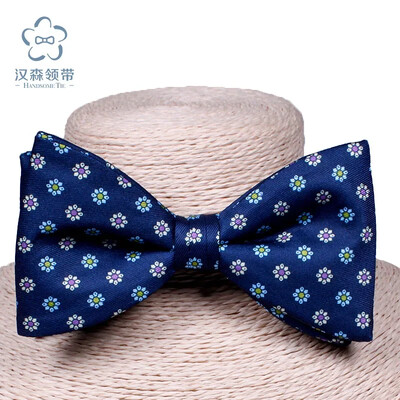 μπλε Ανδρικό παπιγιόν spot χονδρικής νέο εμπριμέ παπιγιόν εργοστασιακό πολυεστερικό παπιγιόν με διαμάντια