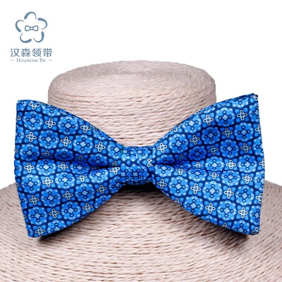 μπλε Ανδρικό παπιγιόν spot χονδρικής νέο εμπριμέ παπιγιόν εργοστασιακό πολυεστερικό παπιγιόν με διαμάντια