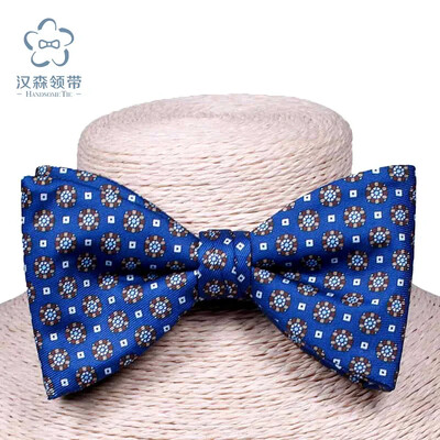 μπλε Ανδρικό παπιγιόν spot χονδρικής νέο εμπριμέ παπιγιόν εργοστασιακό πολυεστερικό παπιγιόν με διαμάντια