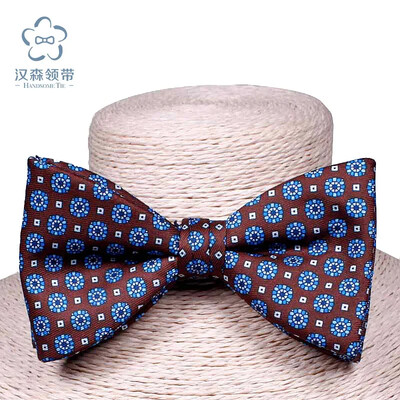 μπλε Ανδρικό παπιγιόν spot χονδρικής νέο εμπριμέ παπιγιόν εργοστασιακό πολυεστερικό παπιγιόν με διαμάντια