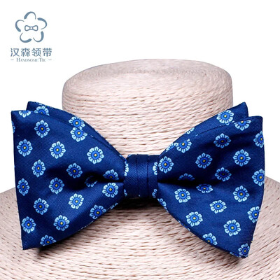 μπλε Ανδρικό παπιγιόν spot χονδρικής νέο εμπριμέ παπιγιόν εργοστασιακό πολυεστερικό παπιγιόν με διαμάντια