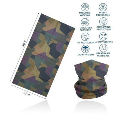 Kamuflāžas medību galvas pārvalks Taktiskā medību šalle kakla getras vīriešiem bezšuvju bandana sieviešu galvas saite Balaclava caurules sejas vairogs