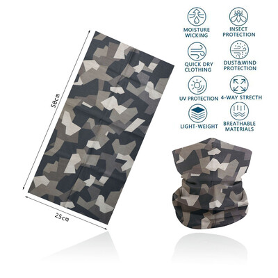 Kamuflāžas medību galvas pārvalks Taktiskā medību šalle kakla getras vīriešiem bezšuvju bandana sieviešu galvas saite Balaclava caurules sejas vairogs