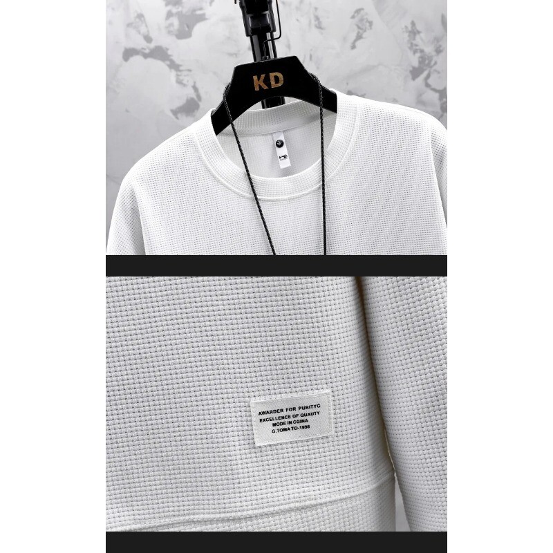 2024, primăvară, toamnă, nou set de două piese pentru bărbați, țesătură de in, hanorac casual și pantaloni de trening, costum sport pentru bărbați, trening de modă