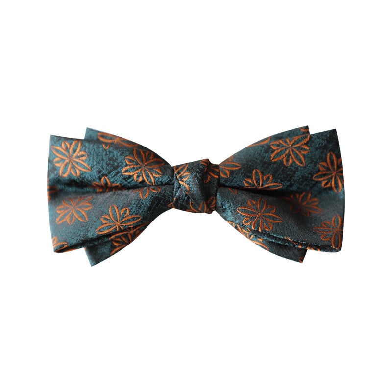 2024 Papioni pentru bărbați cu design nou jacquard din poliester, bej, maro, papion pentru bărbați, fulgi de zăpadă, în dungi, costum de domn, fluture