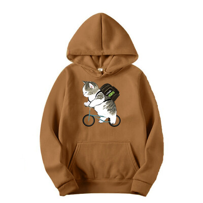 Muškarci Ženske majice s kapuljačom Modne majice s crtanim mačkama s printanim grafičkim motivima Labave ležerne Harajuku pulover s kapuljačom Sportska odjeća