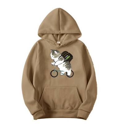 Muškarci Ženske majice s kapuljačom Modne majice s crtanim mačkama s printanim grafičkim motivima Labave ležerne Harajuku pulover s kapuljačom Sportska odjeća