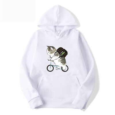 Muškarci Ženske majice s kapuljačom Modne majice s crtanim mačkama s printanim grafičkim motivima Labave ležerne Harajuku pulover s kapuljačom Sportska odjeća