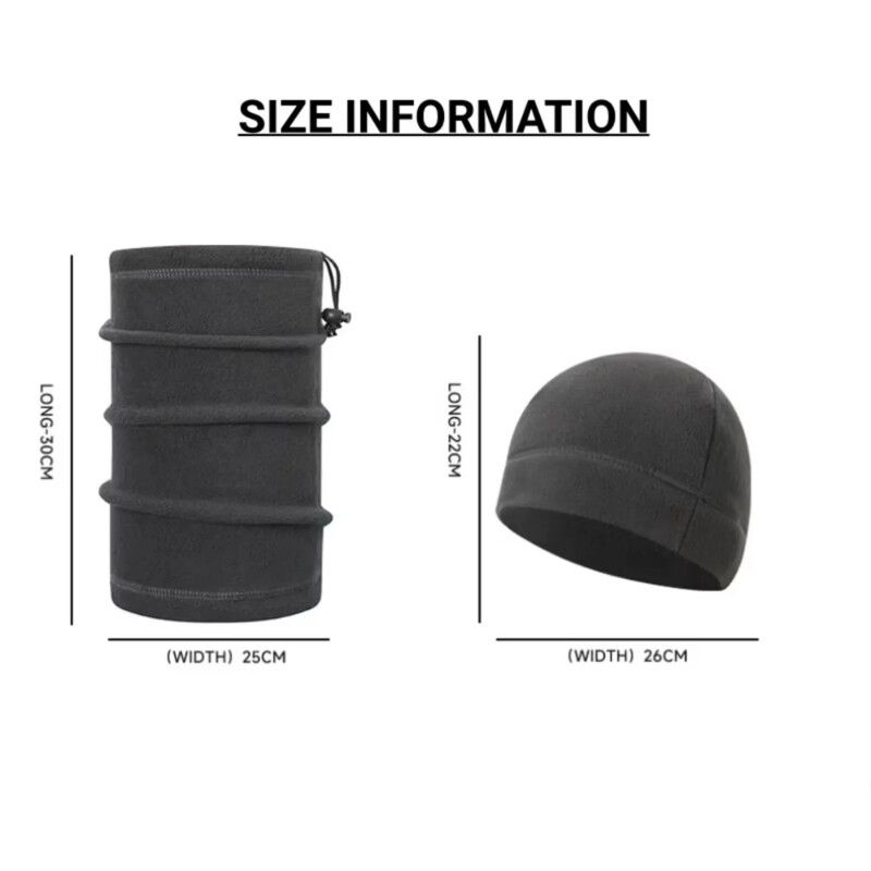 Ziemas polārais koraļļu flīss balaclava vīriešu sejas maska kakla sildītājs pupiņas Termisks galvas pārklājs Taktiskais sporta šalle slēpošanas cepures