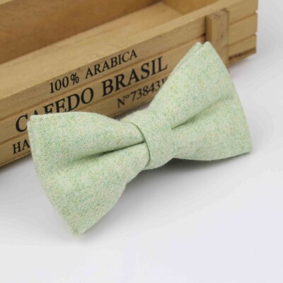 Superior Clasic Formal Lână Bumbac Papion Gravata Culori Multiple Model Houndstooth Cravată Bărbați Lux Tweed Papion