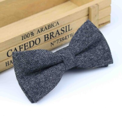 Superior Clasic Formal Lână Bumbac Papion Gravata Culori Multiple Model Houndstooth Cravată Bărbați Lux Tweed Papion