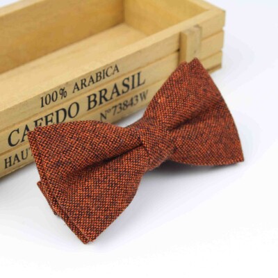 Superior Clasic Formal Lână Bumbac Papion Gravata Culori Multiple Model Houndstooth Cravată Bărbați Lux Tweed Papion