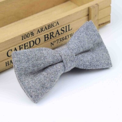 Superior Clasic Formal Lână Bumbac Papion Gravata Culori Multiple Model Houndstooth Cravată Bărbați Lux Tweed Papion