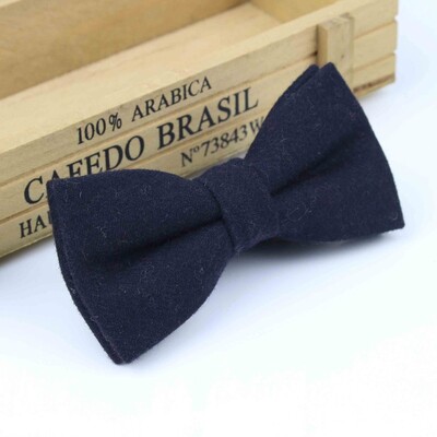 Superior Clasic Formal Lână Bumbac Papion Gravata Culori Multiple Model Houndstooth Cravată Bărbați Lux Tweed Papion