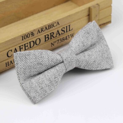 Superior Clasic Formal Lână Bumbac Papion Gravata Culori Multiple Model Houndstooth Cravată Bărbați Lux Tweed Papion