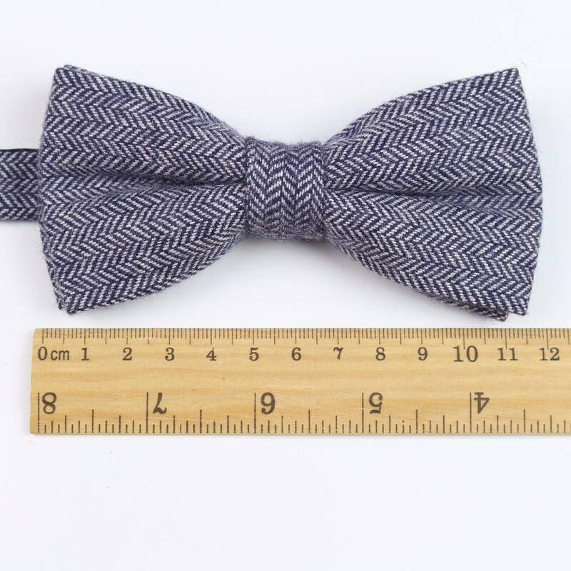 Superior Clasic Formal Lână Bumbac Papion Gravata Culori Multiple Model Houndstooth Cravată Bărbați Lux Tweed Papion