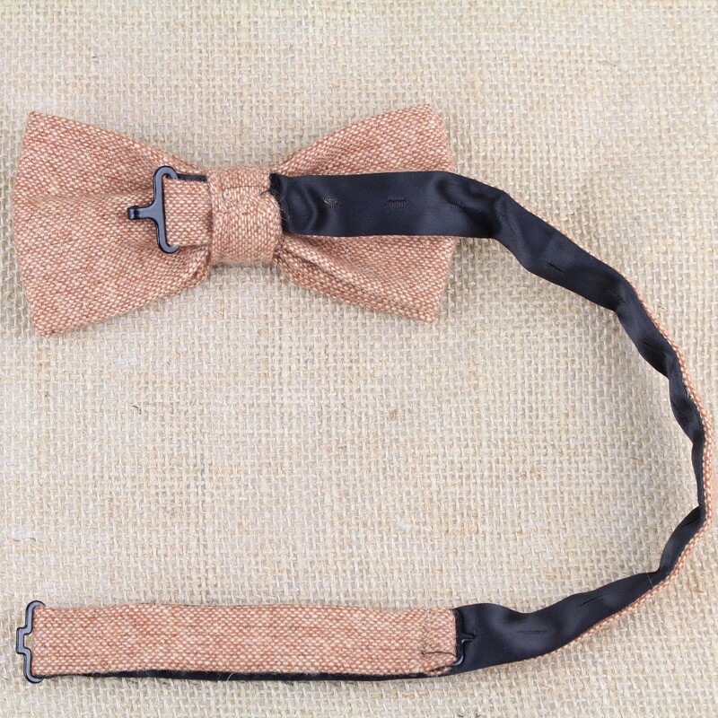 Superior Clasic Formal Lână Bumbac Papion Gravata Culori Multiple Model Houndstooth Cravată Bărbați Lux Tweed Papion