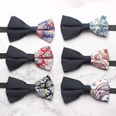 Γαμήλιο νέο παπιγιόν πεταλούδας κουμπάρας, ανδρικό παπιγιόν με εμπριμέ πολυεστέρα, επίσημο business casual παπιγιόν