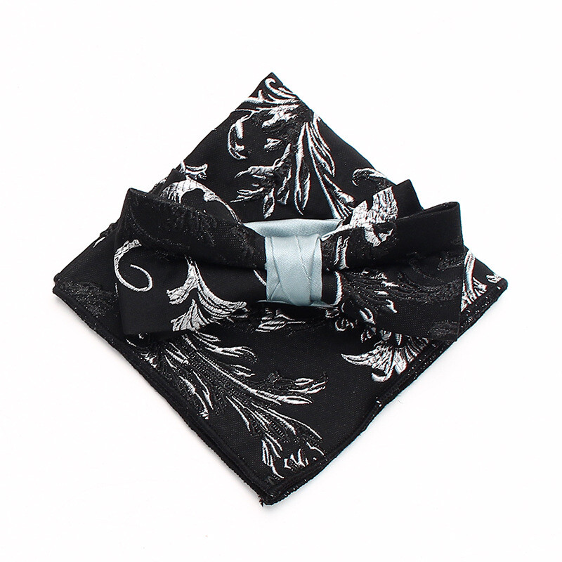 Papion de afaceri de înaltă calitate pătrat pentru bărbați, papion de modă britanică, banchet de nuntă prosop de buzunar papion profesional