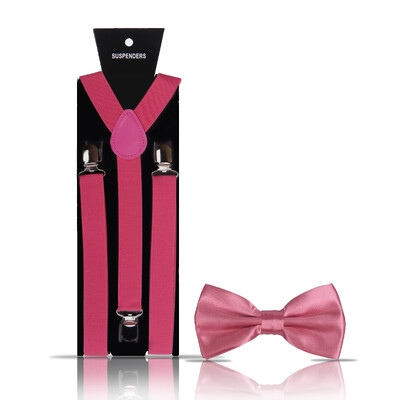 Bretele pentru bărbați la modă elegantă Papion Set din două piese Costum de barman Gentleman Accesorii Nuntă Cadouri de petrecere de afaceri pentru bărbați