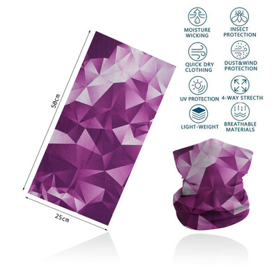 Violeta balaclava sieviešu skriešanas kempinga galvas saite Bandana Quickdry kakla getra elpojošs pārgājienu sejas maska caurule riteņbraukšanas galvas šalle