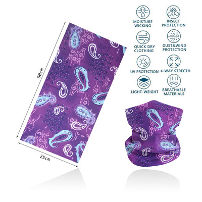 Violeta balaclava sieviešu skriešanas kempinga galvas saite Bandana Quickdry kakla getra elpojošs pārgājienu sejas maska caurule riteņbraukšanas galvas šalle