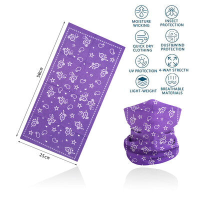 Violeta balaclava sieviešu skriešanas kempinga galvas saite Bandana Quickdry kakla getra elpojošs pārgājienu sejas maska caurule riteņbraukšanas galvas šalle