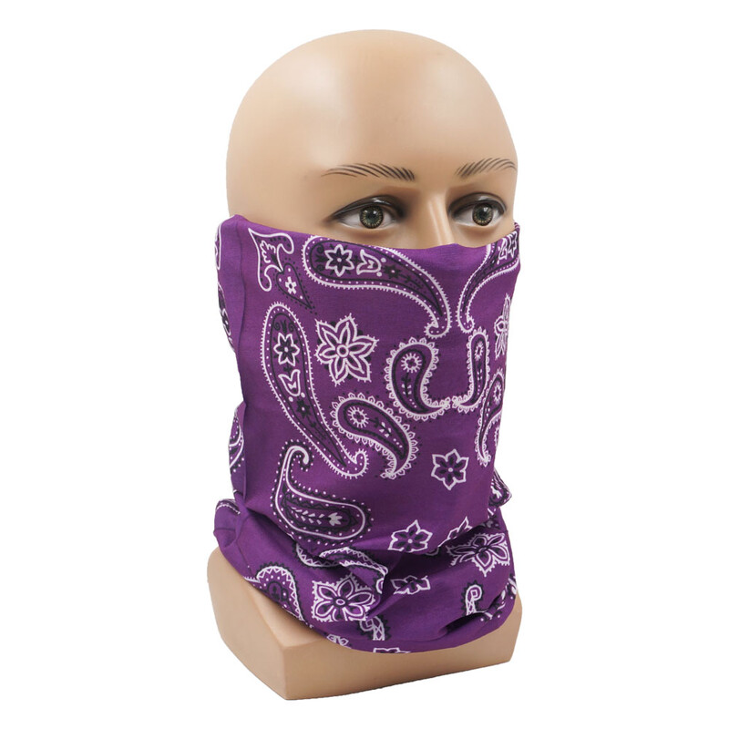 Violetinė balaklava moterų bėgimo stovyklavimo galvos juosta Bandana Quickdry Neck Gaiter Kvėpuojanti žygio veido kaukė Vamzdis dviračių galvos skara