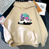 Initial D Hoodies Legend Car Print Megztiniai Vyrai Moteriški Megztiniai Gatvės drabužiai Hip Hop Topi Anime Japoniški drabužiai ilgomis rankovėmis su gobtuvu