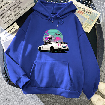 Суичър с качулка Initial D Legend Car Print Суитшърт Мъже Жени Суичър с качулка Streetwear Хип-хоп горнища Аниме Японски дрехи с дълъг ръкав и качулка