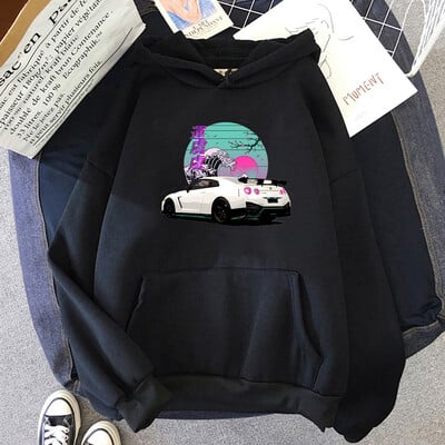 Initial D Hoodies Legend Car Print Megztiniai Vyrai Moteriški Megztiniai Gatvės drabužiai Hip Hop Topi Anime Japoniški drabužiai ilgomis rankovėmis su gobtuvu
