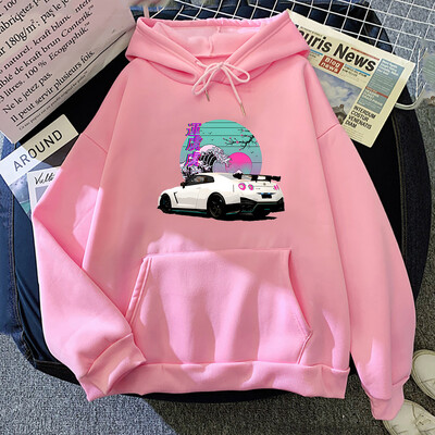 Initial D Hoodies Legend Car Print Megztiniai Vyrai Moteriški Megztiniai Gatvės drabužiai Hip Hop Topi Anime Japoniški drabužiai ilgomis rankovėmis su gobtuvu