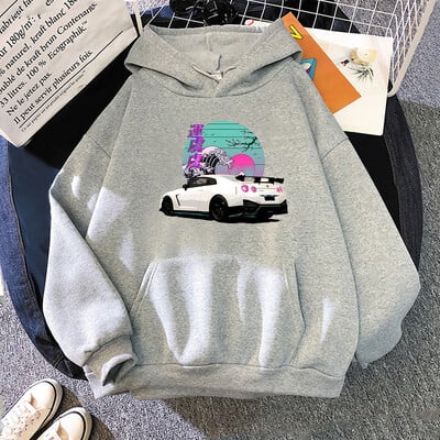 Initial D Hoodies Legend Car Print Megztiniai Vyrai Moteriški Megztiniai Gatvės drabužiai Hip Hop Topi Anime Japoniški drabužiai ilgomis rankovėmis su gobtuvu