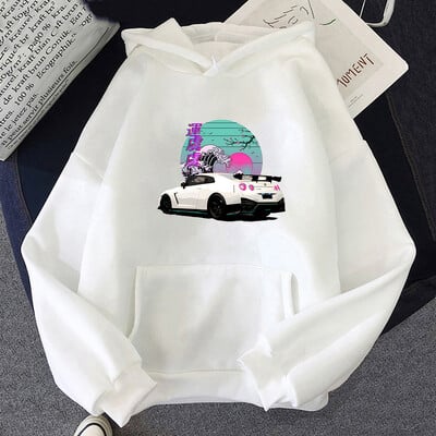 Initial D Hoodies Legend Car Print Megztiniai Vyrai Moteriški Megztiniai Gatvės drabužiai Hip Hop Topi Anime Japoniški drabužiai ilgomis rankovėmis su gobtuvu