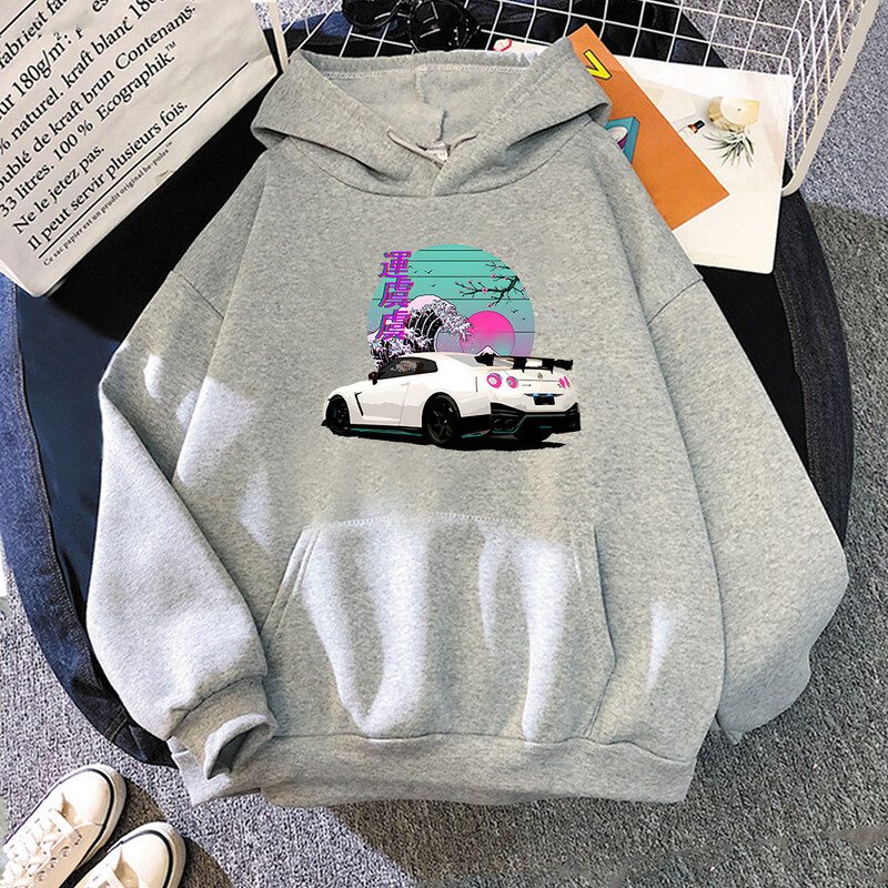 Initial D Hoodies Legend Car Print Megztiniai Vyrai Moteriški Megztiniai Gatvės drabužiai Hip Hop Topi Anime Japoniški drabužiai ilgomis rankovėmis su gobtuvu