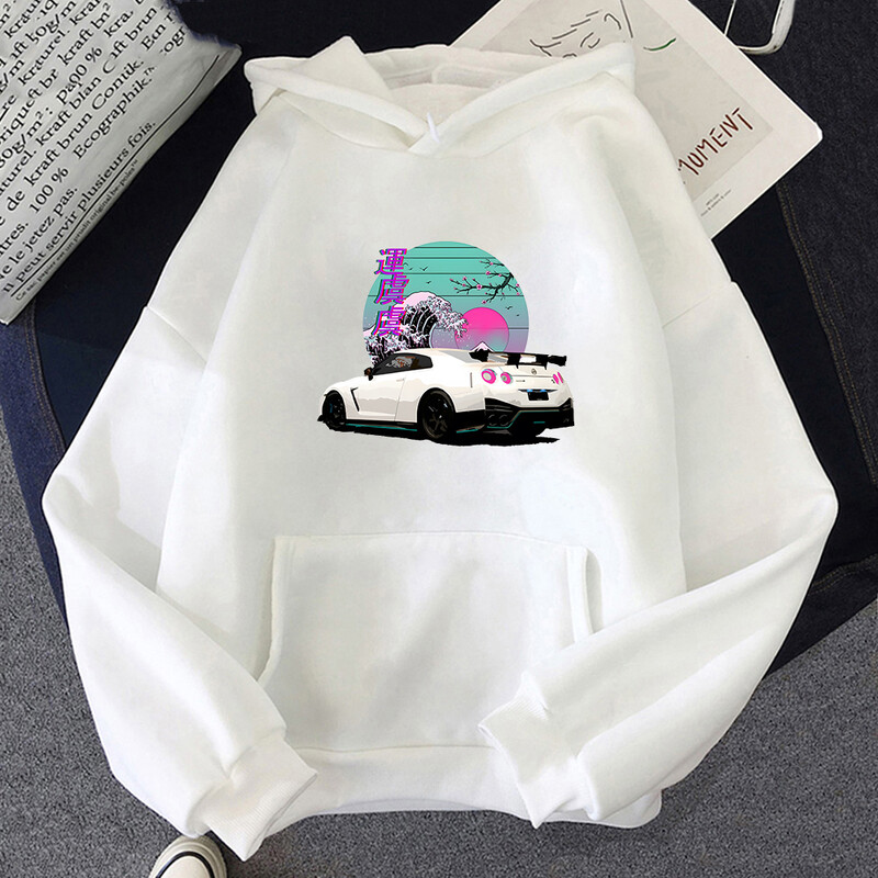Initial D Hoodies Legend Car Print Megztiniai Vyrai Moteriški Megztiniai Gatvės drabužiai Hip Hop Topi Anime Japoniški drabužiai ilgomis rankovėmis su gobtuvu