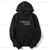 2024 Vampire Diaries Hoodie Unisex Hoodies μακρυμάνικο χειμερινό μπλουζάκι μπλουζάκι Boyfriend Gift Casual με κουκούλα Streetwear