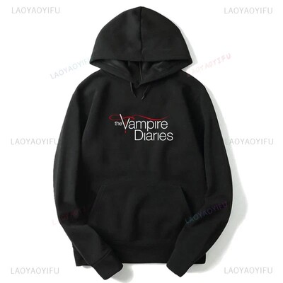 2024 Vampire Diaries Hanorac unisex Hanorac cu mânecă lungă de iarnă Pulover de iarnă Hanorac pentru iubit Cadou ocazional haină cu glugă Streetwear