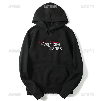 2024 Vampire Diaries Hoodie Unisex Hoodies μακρυμάνικο χειμερινό μπλουζάκι μπλουζάκι Boyfriend Gift Casual με κουκούλα Streetwear