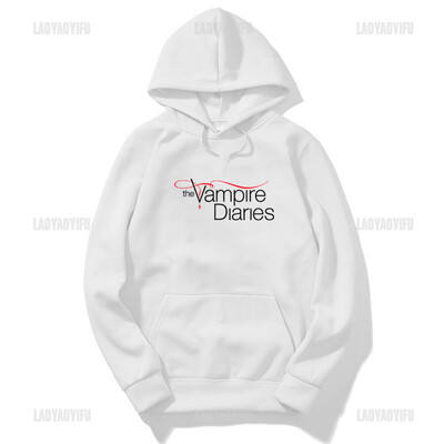 2024 Vampire Diaries Hoodie Unisex Hoodies μακρυμάνικο χειμερινό μπλουζάκι μπλουζάκι Boyfriend Gift Casual με κουκούλα Streetwear