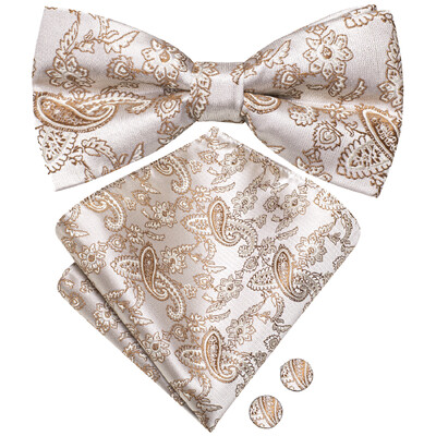 Ανδρικό παπιγιόν τσέρκι μαύρο μεταξωτό ανδρικό σετ μανικετόκουμπα τσέπης τετράγωνο παπιγιόν με λουλουδένιο κόμπο πεταλούδα για ανδρική επιχείρηση γάμου