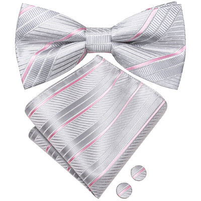 Ανδρικό παπιγιόν τσέρκι μαύρο μεταξωτό ανδρικό σετ μανικετόκουμπα τσέπης τετράγωνο παπιγιόν με λουλουδένιο κόμπο πεταλούδα για ανδρική επιχείρηση γάμου