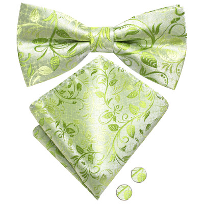 Ανδρικό παπιγιόν τσέρκι μαύρο μεταξωτό ανδρικό σετ μανικετόκουμπα τσέπης τετράγωνο παπιγιόν με λουλουδένιο κόμπο πεταλούδα για ανδρική επιχείρηση γάμου