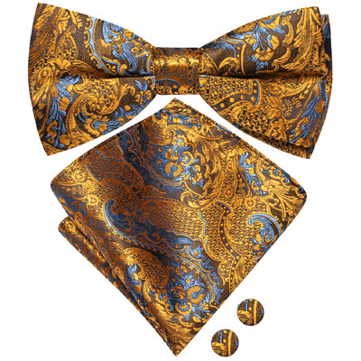 Ανδρικό παπιγιόν τσέρκι μαύρο μεταξωτό ανδρικό σετ μανικετόκουμπα τσέπης τετράγωνο παπιγιόν με λουλουδένιο κόμπο πεταλούδα για ανδρική επιχείρηση γάμου