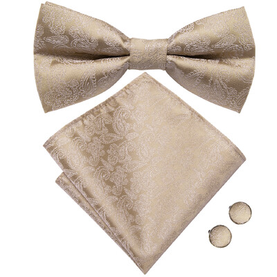 Ανδρικό παπιγιόν τσέρκι μαύρο μεταξωτό ανδρικό σετ μανικετόκουμπα τσέπης τετράγωνο παπιγιόν με λουλουδένιο κόμπο πεταλούδα για ανδρική επιχείρηση γάμου