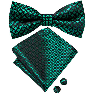 Ανδρικό παπιγιόν τσέρκι μαύρο μεταξωτό ανδρικό σετ μανικετόκουμπα τσέπης τετράγωνο παπιγιόν με λουλουδένιο κόμπο πεταλούδα για ανδρική επιχείρηση γάμου