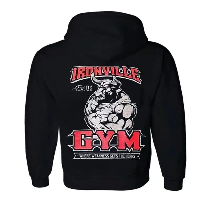 Jesenná a zimná mikina s kapucňou Jogger Fitness Fitness Bavlnená pánska mikina s kapucňou Módne oblečenie s potlačou Ležérna mikina s kapucňou