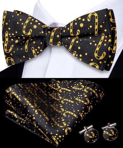 Hi-Te Πράσινη Κόκκινη Χριστουγεννιάτικη Πεταλούδα Μεταξωτό Ανδρικό Χριστουγεννιάτικο παπιγιόν Hanky Σετ μανικετόκουμπα ζακάρ Floral προδεμένο παπιγιόν για ανδρικό γάμο